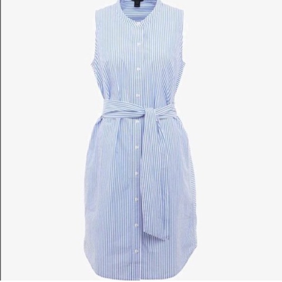 J. Crew Dresses & Skirts - J Crew Sleeveless Blue Striped Dress